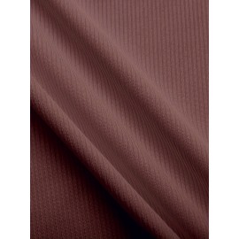 Sold Ribbed Elastic Waist Shorts, Casual Basic Shorts For Summer & Spring, Women's Clothing