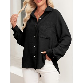 Women's Button Down Shirts Long Sleeve Oversized Work Office Dress Shirt